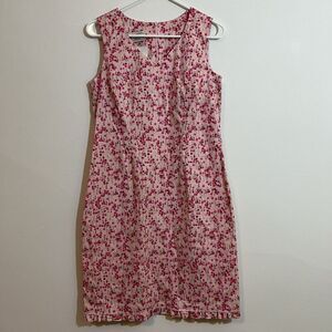 Laura Ashley 8 Floral Dress NWT Pink Sleeveless Cotton Prairie Cottagecore Boho